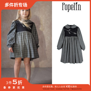 西班牙popelin FW24秋冬女宝羊毛连衣裙 Little家现货 3件5折
