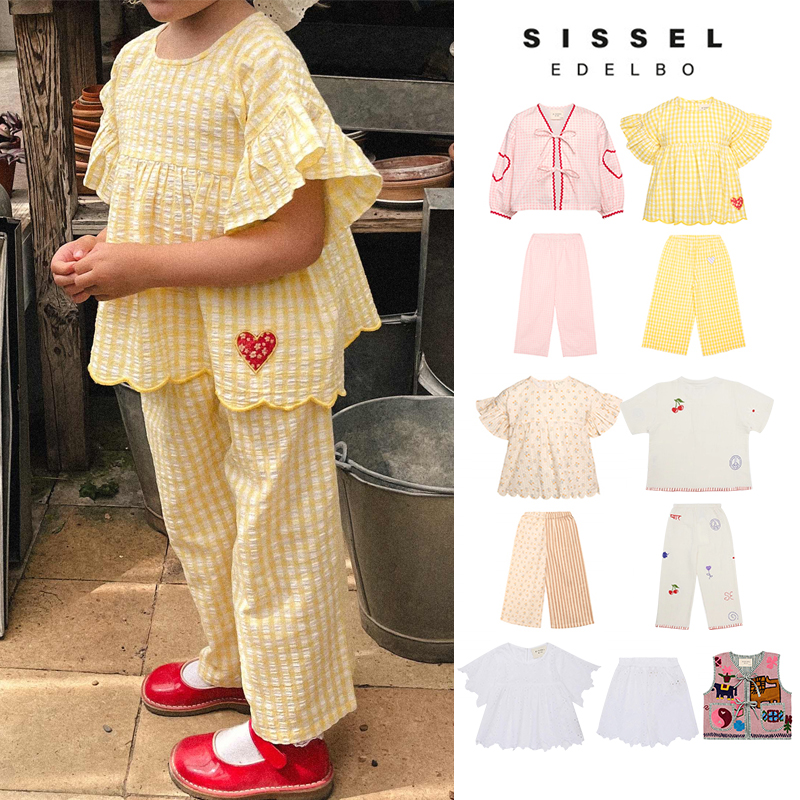 72Z Little现货 Sissel Edelbo SS25春夏女宝宝短袖上衣长裤马甲