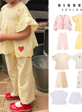 6Z Little现货 Sissel Edelbo SS25女宝宝短袖上衣长裤马甲