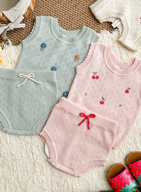 6Z Little现货 tuntun SS25春夏儿童pima棉针织上衣包屁衣