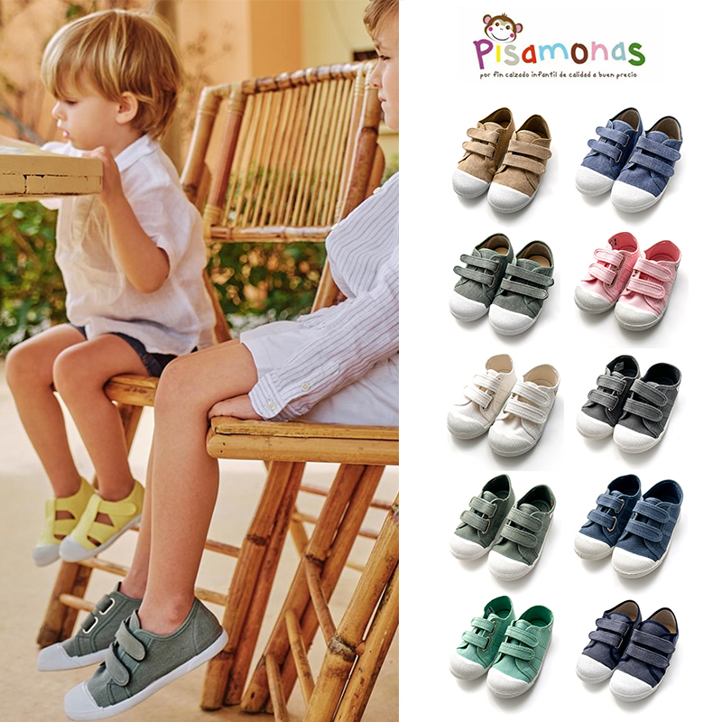 6Z Little家现货丹麦pisamonas FW24 幼儿园宝宝入园鞋帆布运动鞋