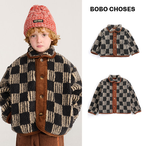 Little现货 西班牙bobo choses FW26秋冬儿童宝宝摇粒绒夹克外套