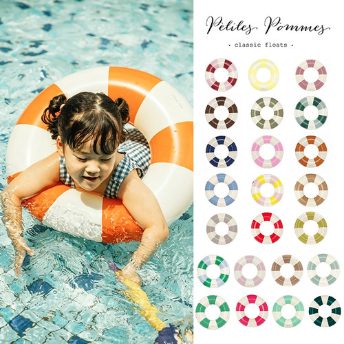 Little现货丹麦Petites Pommes SS26儿童60cm游泳圈海边泳池3-6岁