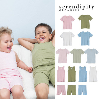 little现货 丹麦 serendipity SS24春夏儿童有机棉纯色T恤短裤