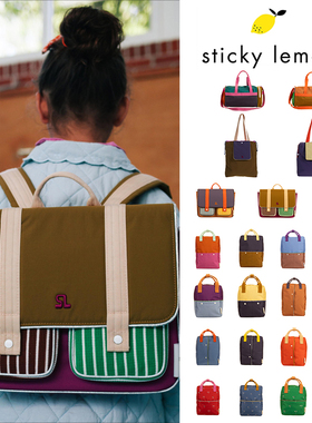 little 荷兰Sticky Lemon FW24秋冬儿童拼色书包运动包双肩包