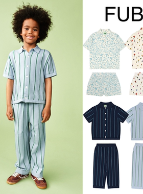 Little现货 丹麦FUB SS26春夏儿童中性上衣短裤长裤套装有机棉