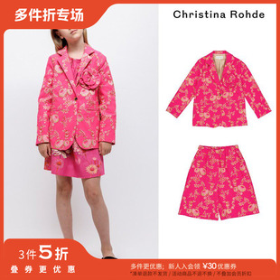 SS25女宝宝碎花西装 3件5折 Little现货Christina Rohde 外套短裤
