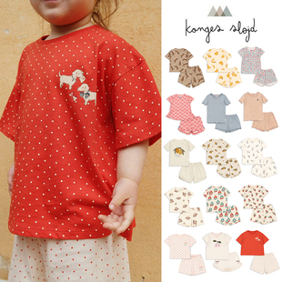 Little现货 丹麦Konges Slojd SS26春夏男女童T恤短袖短裤套装