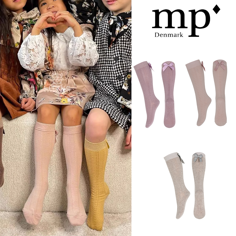 镂空蝴蝶结中筒袜丹麦mp