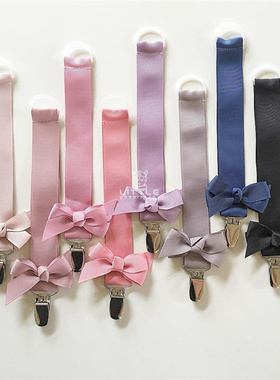 3件4折 丹麦bows by staer 宝宝儿童奶嘴链包包挂绳链