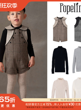 65Z 现货Little西班牙popelin FW25秋冬儿童男宝背心连体针织毛衣