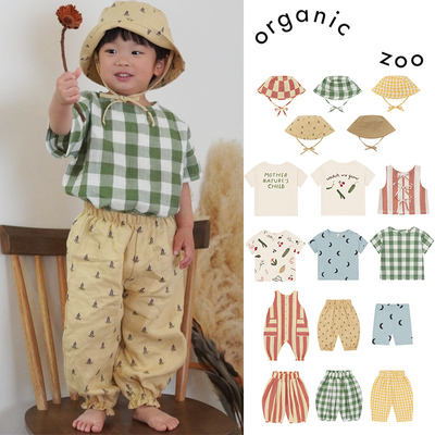 Little现货organic zoo SS26春夏短袖T恤背带裤长裤骑行裤亲子款