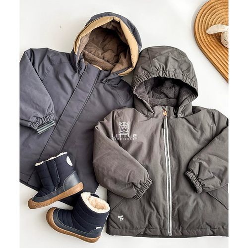 7Z 现货Little丹麦WHEAT FW25秋冬儿童连帽棉服滑雪裤加绒加厚