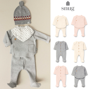 连体衣包脚套装 85Z FW25新生儿宝宝长袖 葡萄牙snug Little现货