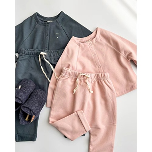 gray 荷兰 label FW25宝宝上衣外套裤 85Z 子加绒套装 Little现货