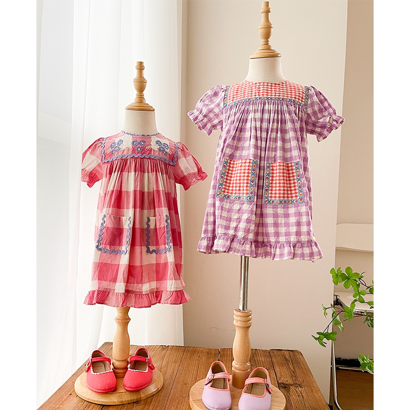 Little家现货 hello simone SS26春夏女宝纯棉印花连衣裙背带裙