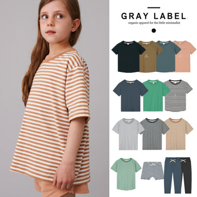 8Zlittle现货 荷兰gray label SS24儿童有机棉短袖宽松T恤短裤