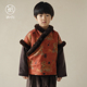 Little满呐FW25秋冬中式 原创拜年服香云纱斜襟棉衣保暖毛呢空气裤