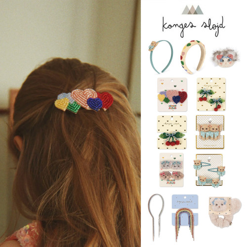 Little现货 丹麦 konges slojd FW26秋冬女宝猫咪发夹头箍发圈