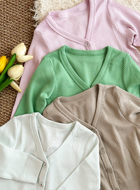 65Z现货Little丹麦Marmar SS25春夏儿童男女童纯色开衫外套莫代尔