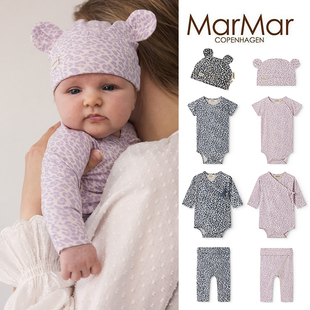 SS26春夏新生儿宝宝豹纹包屁衣打底裤 胎帽 丹麦Marmar Little现货