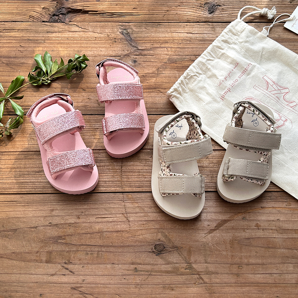 54 Little家丹麦Konges slojd SS24春夏儿童舒适轻便魔术贴凉鞋