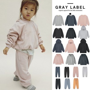 Little荷兰 gray label SS26儿童中性经典色有机棉长袖卫衣裤