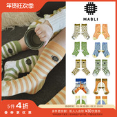 英国mabli Little家现货 SS24春夏儿童宝宝条纹短袜长袜