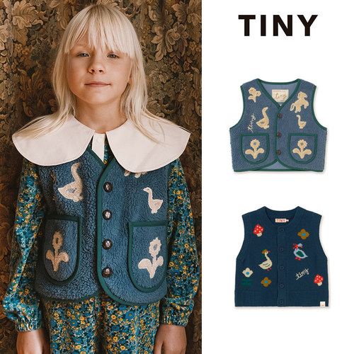 Little现货 西班牙Tiny Cottons FW26秋冬儿童马甲针织摇粒绒马甲