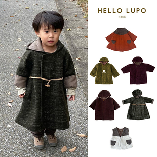 lupo FW23毛呢宝宝儿童斗篷外套背心 意大利hello