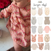 65Z SS25春夏宝宝有机棉印花包屁衣 Slojd Little现货 丹麦Konges