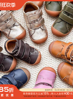 85Z Little现货丹麦Bisgaard FW25幼童宝宝二段学步鞋真皮防滑底
