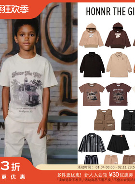 5件3折Little美国HONOR THE GIFT FW23儿童连帽卫衣裤马甲T恤裤子