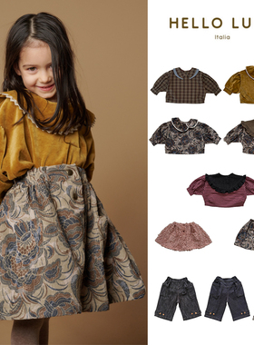 7Z Little现货 意大利hello lupo FW25儿童女宝衬衫上衣长裤半裙