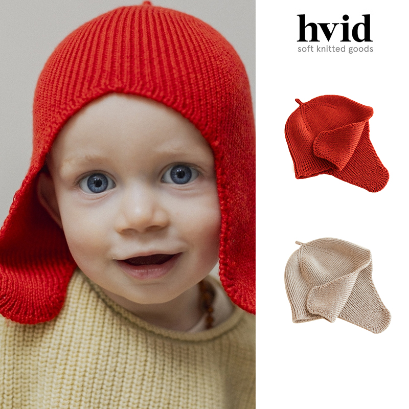 little现货 比利时HVID FW25秋冬婴幼儿针织护耳帽羊毛帽