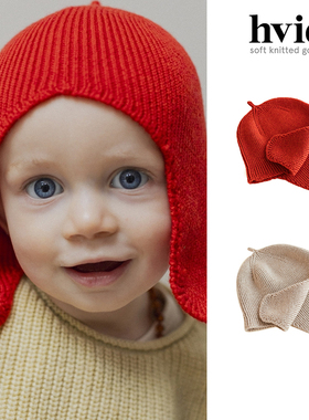 85Z Little现货 比利时HVID FW25秋冬婴幼儿针织护耳帽羊毛帽