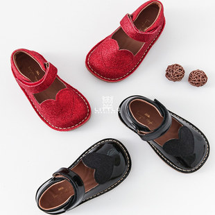 皮鞋 85Z FW25秋冬女宝圣诞魔术贴爱心款 slojd Little丹麦Konges