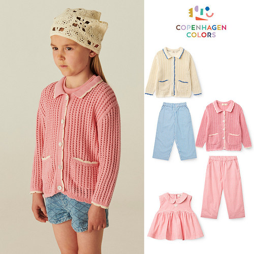 Little现货Copenhagen Colors SS26女宝针织镂空开衫上衣长裤