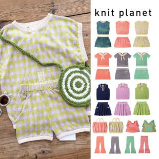 Little英国knit 短裙喇叭裤 planet 短裤 SS25儿童针织短袖