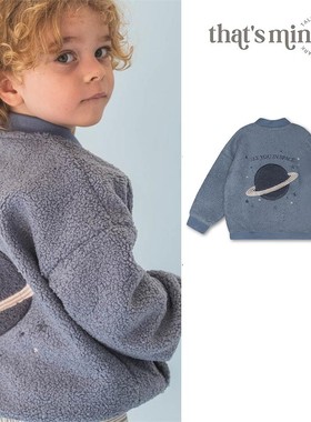 65Z Little现货丹麦thatsmine SS25儿童中性泰迪绒拉链夹克外套