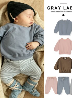 6Z Little现货荷兰 gray label SS26宝宝幼童薄绒有机棉卫衣卫裤