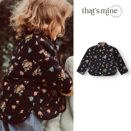 85Z Little现货 丹麦thatsmine FW25女宝中国风碎花夹克夹棉外套