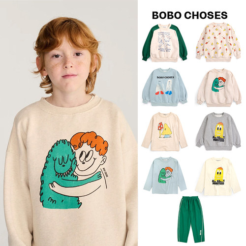 Little 西班牙bobo choses FW26秋冬儿童卫衣长袖T恤卫裤有机棉