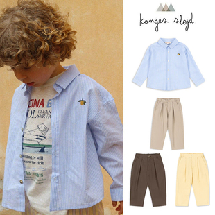 Little现货 长裤 丹麦Konges SS26春夏男宝中性风衬衫 Slojd 88Z