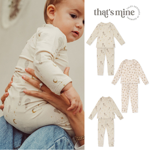 睡衣 FW25宝宝有机棉居家服男女套装 85Z Little现货丹麦thatsmine