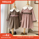 5件4折 little现货拉脱维亚hebe FW25秋冬女宝宝纯棉连衣裙公主裙