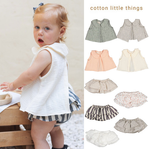 Little现货Cotton Little Things SS26春夏女宝上衣花边裙裤0-3岁