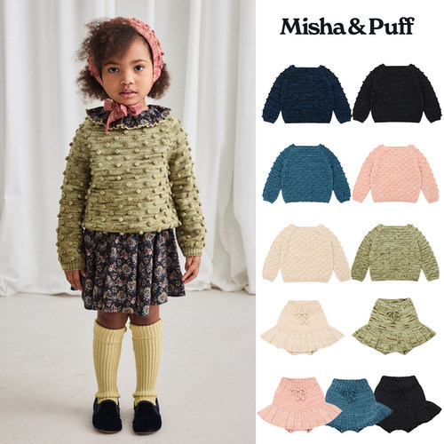 Little现货 Misha Puff FW25秋冬男女宝爆米花羊毛毛衣针织半裙