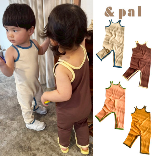 85Z Little家现货 日本And Pal SS26春夏儿童双吊带无袖连体衣
