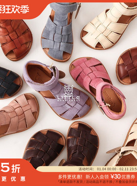 3件5折little家现货 丹麦Bisgaard 夏男童女童透气超软包头凉鞋